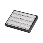 earring display tray small stand side view TRE82BLGR