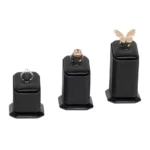 jewellery display holder ring 3in1 leatherette black front view with jewellery RS82LM