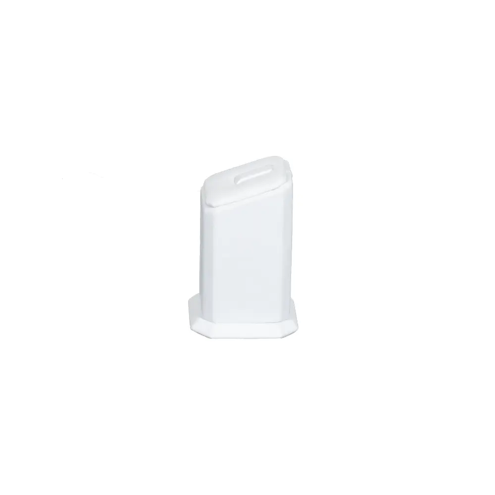 Jewellery display holder ring 3in1 leatherette large size white side view RS82LMS