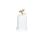 jewellery display holder ring 3in1 leatherette large size white side view with ring RS82LMS