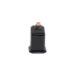 jewellery display holder ring 3in1 leatherette medium size black front view with ring RS82LMS