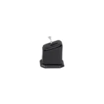 Jewellery display holder ring 3in1 leatherette small size black side view with ring RS82LMS