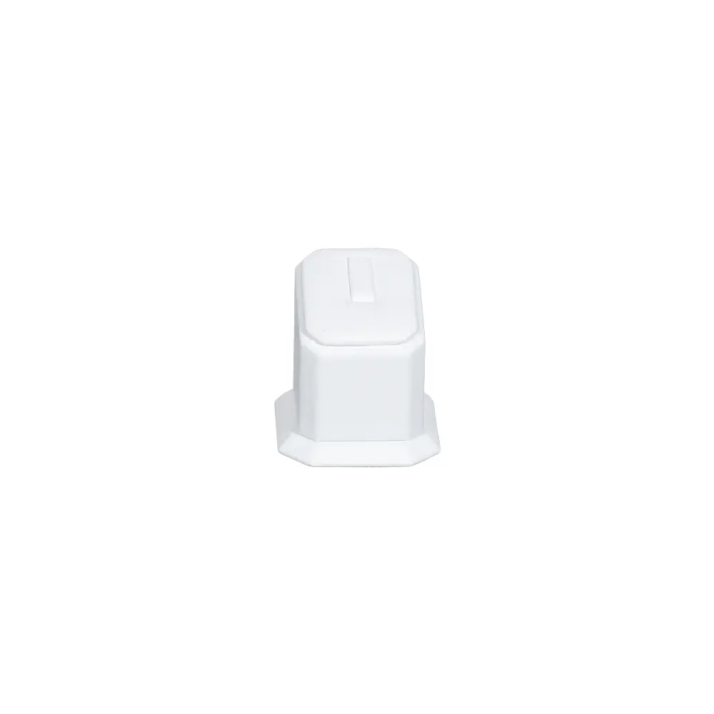 jewellery display holder ring 3in1 leatherette small size white front view RS82LMS