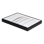 leatherette Stackable jewellery tray bracelet tray angle view with bracelet TRB81