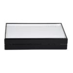 leatherette Stackable jewellery tray bracelet tray side view two TRB81