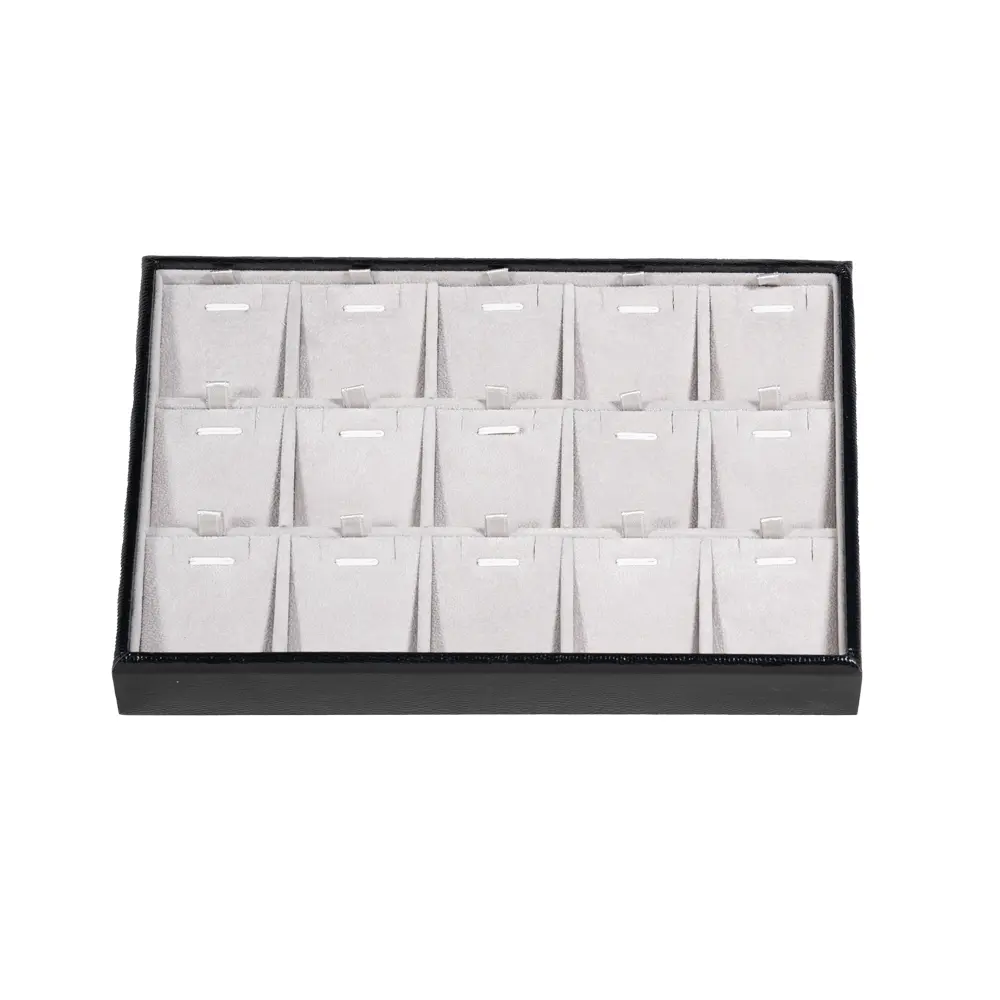 necklace display tray small side front view TRP88BLGR