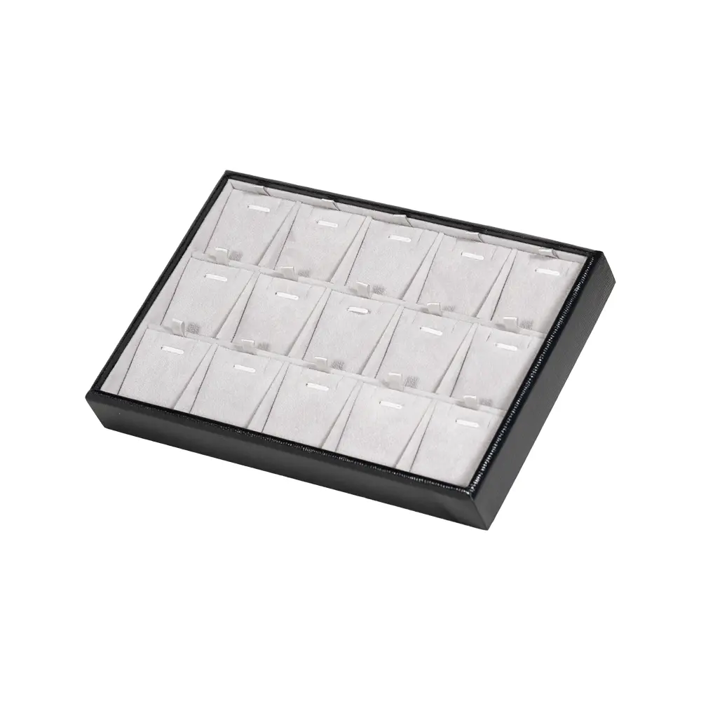 necklace display tray small stand side view TRP88BLGR 2