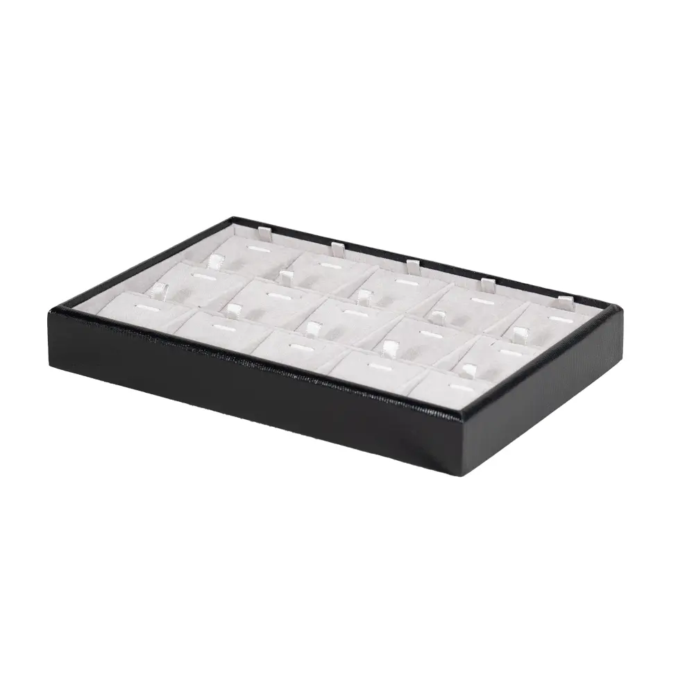 necklace display tray small stand side view TRP88BLGR