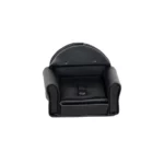 ring earring holder leatherette black front view RES80S