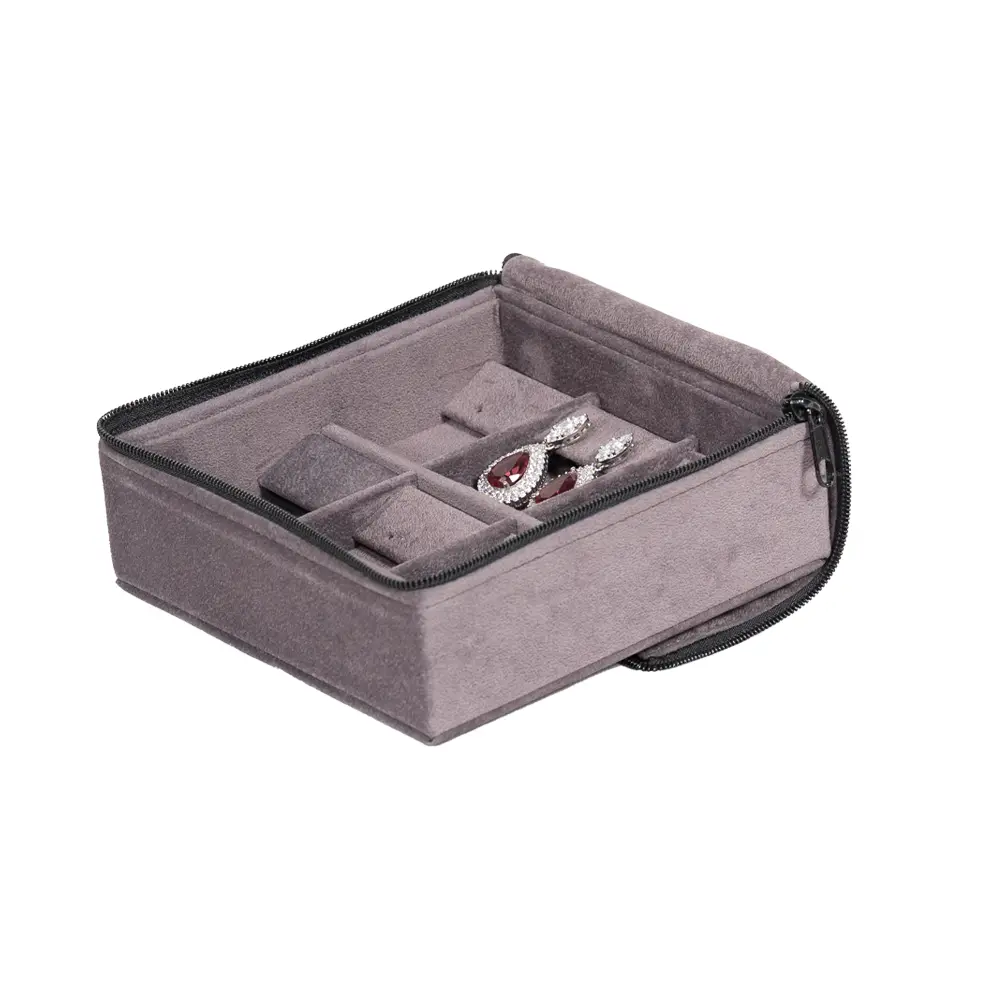 travel earring organiser velvet angle view with jewellery-ZTRE82-DGIG