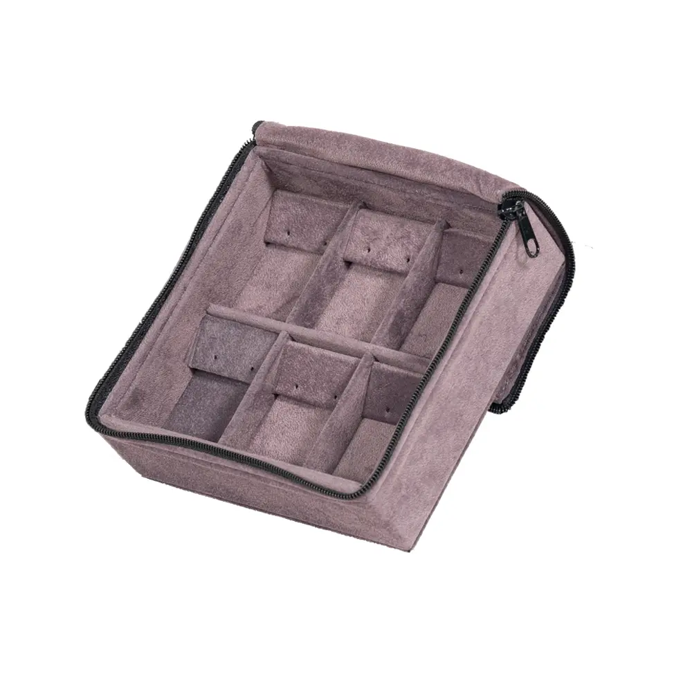 travel earring organiser velvet stand side view ZTRE82-DGIG