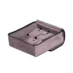 travel necklace organiser velvet open angle view with jewellery ZTRP82-DGIG