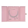 jewelry set box pink open stand front view with jewellery BXS82PI