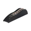 Bracelet Display Holder leatherette black angle view with jewellery BS91