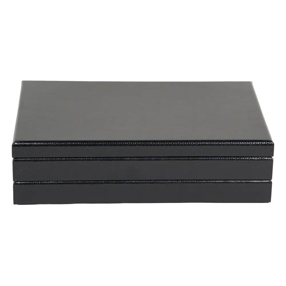 Jewellery Display Tray Lid black TC80 front view with two- tray.