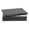 Jewellery Display Tray Lid black TC80 open front view with two tray