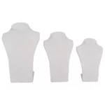 Jewelry Necklace Stand large grey velvet front group NS83L