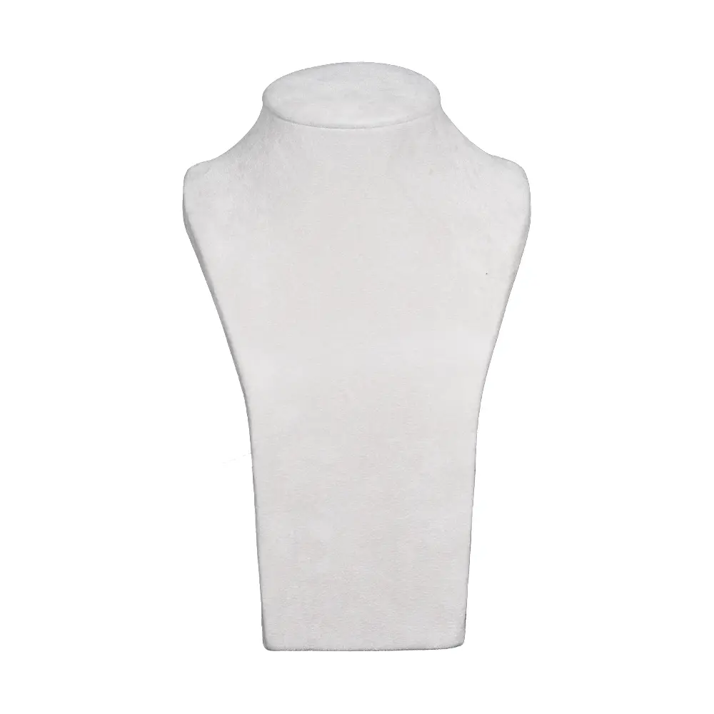 Jewelry-Necklace-Stand-medium-grey-velvet-front-NS83M